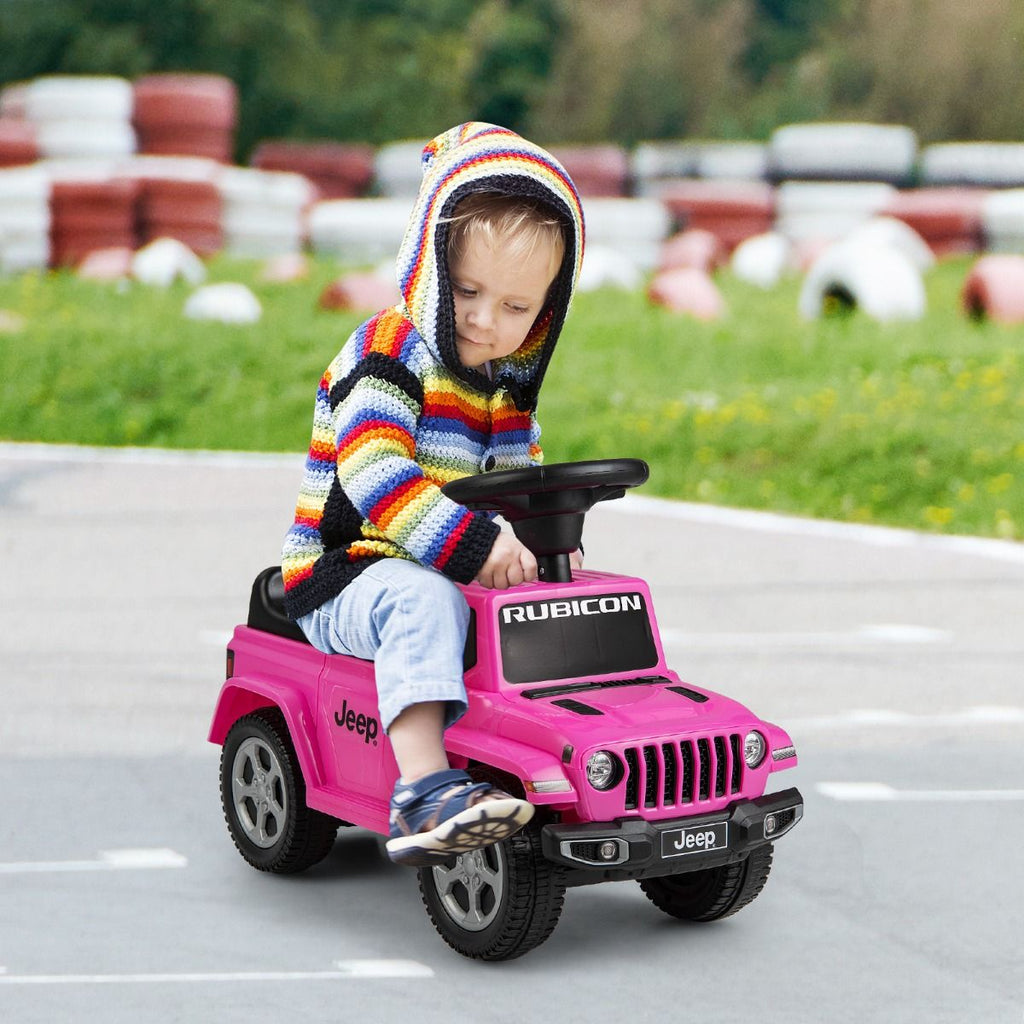 Licensed Jeep Ride on Push Car with Steering Wheel and Engine Sound for Ages 18-36 Months