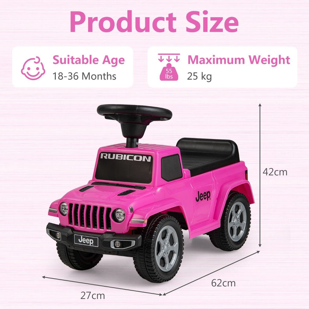Licensed Jeep Ride on Push Car with Steering Wheel and Engine Sound for Ages 18-36 Months